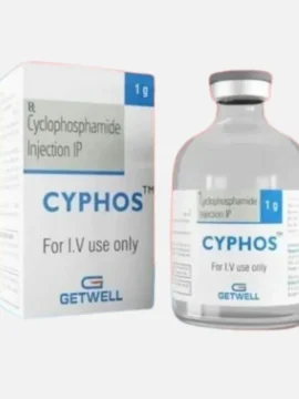 Cyphos 1gm Injection – A chemotherapy drug containing cyclophosphamide, used for treating various cancers, including leukemia and lymphoma. Available for export from Rizochem Pharmaceuticals.
