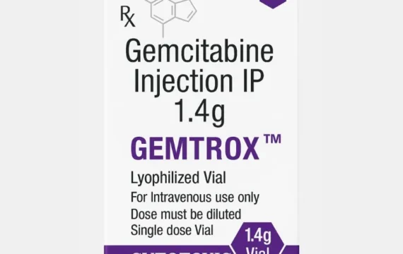 Gemcitabine 1.4g Injection – A cytotoxic chemotherapy drug used to treat cancers such as pancreatic, lung, breast, and ovarian cancer, available from Rizochem Pharmaceuticals Wholesaler & Exporter.”