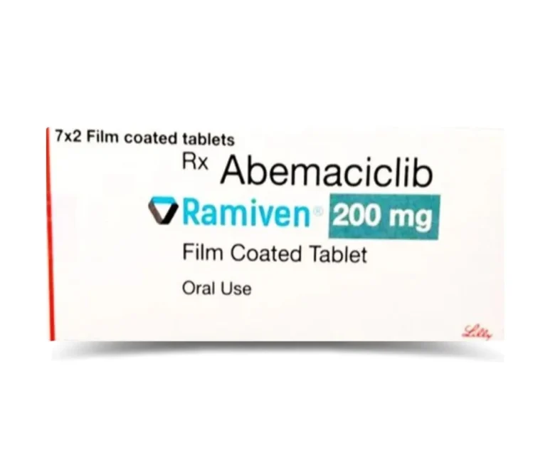 Abemaciclib 200mg Tablet by Rizochem Pharmaceuticals - cancer treatment medication targeting breast cancer cell growth.