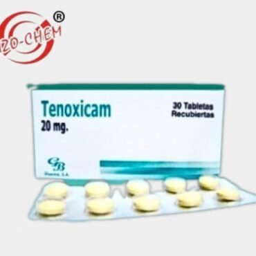 Tobitil, a 20mg Tenoxicam tablet, a nonsteroidal anti-inflammatory drug (NSAID) used for pain relief and inflammation management."