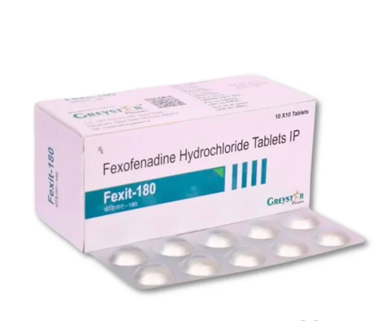 Fexit 180mg Tablet - Effective Allergy Relief from Rizochem Pharmaceuticals.
