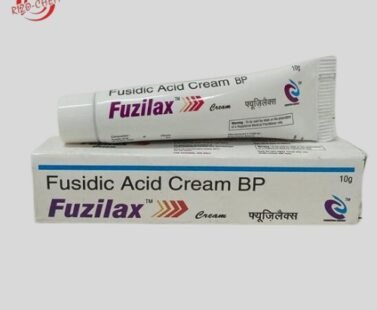 Image: Fuzilax 2% Cream tube with label. Cream designed for topical use. Intended for skin conditions. Consult healthcare professional for usage guidance.