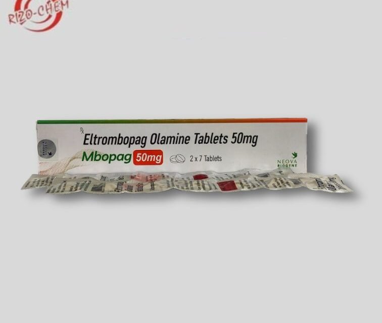 Image of a blister pack containing Mbopag 50mg tablets.