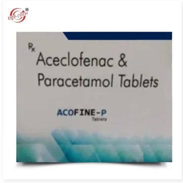 Acofine P 100mg/325mg Tablets - Pain relief medication for effective management of mild to moderate pain, featuring a combination of Paracetamol and Aceclofenac.