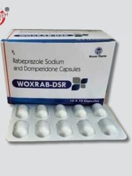 Woxrab DSR 30mg/20mg Capsule: Relief for acidity & digestion. Helps alleviate symptoms. Contains 30mg of Raberprazole & 20mg of Domperidone.