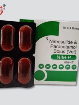 Nim P 100mg/325mg Tablet - White pill with text, ideal for pain relief. Pharmaceutical export quality.