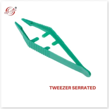 Serrated tweezer for precise grip and handling, ideal for medical, cosmetic, and professional use