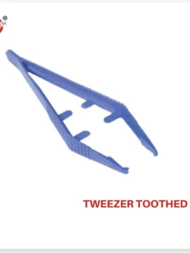 Tweezer Toothed - High-quality stainless steel toothed tweezers for precision grip, ideal for medical, cosmetic, and laboratory use, available at Rizochem Pharmaceuticals Wholesaler & Exporter.