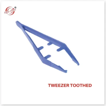 Tweezer Toothed - High-quality stainless steel toothed tweezers for precision grip, ideal for medical, cosmetic, and laboratory use, available at Rizochem Pharmaceuticals Wholesaler & Exporter.