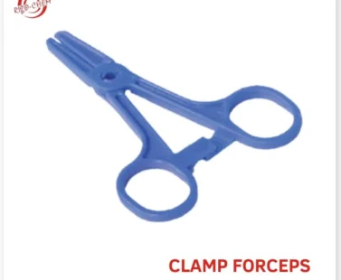 Clamp Forceps - Medical surgical instrument used for clamping tissue or blood vessels during procedures, ensuring secure handling and control.