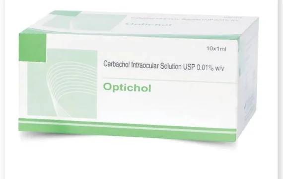 Carbachol Intraocular Solution 1% - a sterile ophthalmic solution used for intraocular pressure reduction in patients with glaucoma or ocular hypertension. Clear liquid in a 15 ml bottle, featuring a precision dropper for accurate application.