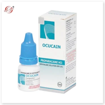 Proparacaine HCI Ophthalmic Solution USP 0.5% Eye Drops - sterile anesthetic eye drops for temporary relief during eye examinations, available from Rizochem Pharmaceuticals Wholesaler & Exporter.