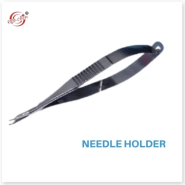 Needle Holder - Precision surgical tool for securely gripping needles during suturing; durable stainless steel construction, ideal for medical procedures. Available at Rizochem Pharmaceuticals Wholesaler & Exporter.