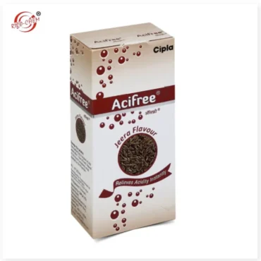 Acifree 5gm (Jeera) sachet by Rizochem Pharmaceuticals, an effective antacid formulation with jeera flavor for quick relief from acidity and indigestion.