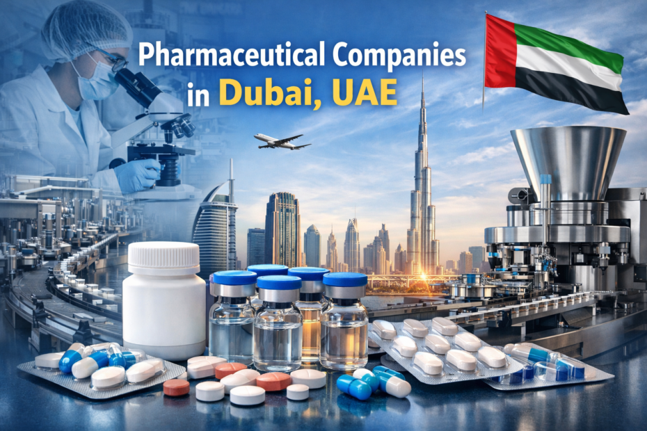 Pharmaceutical companies in Dubai UAE with medicine manufacturing units and healthcare industry growth