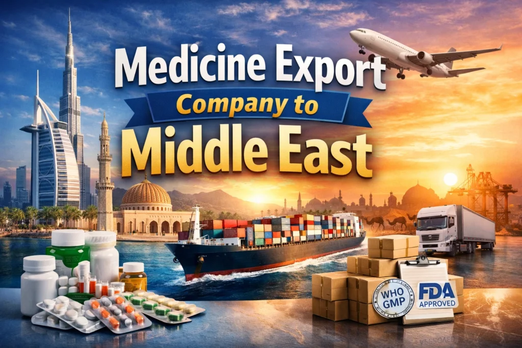 medicine export company to Middle East shipping pharmaceutical products to UAE