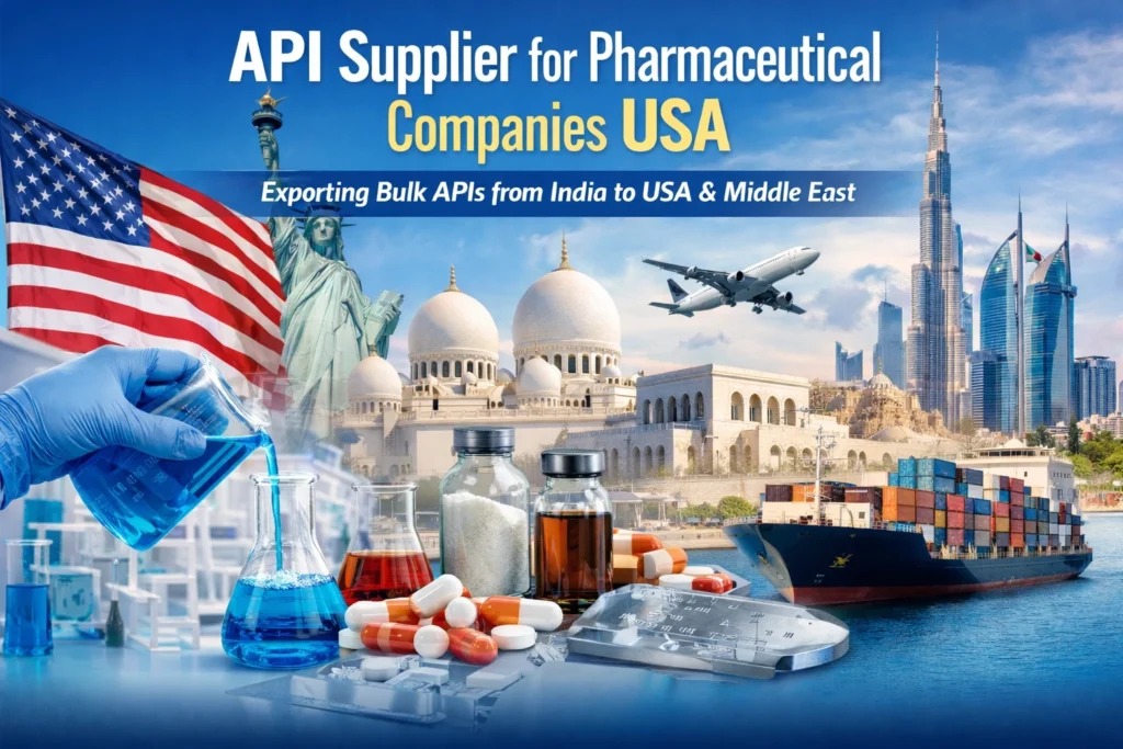 API supplier for pharmaceutical companies USA exporting bulk active pharmaceutical ingredients from India to USA and Middle East