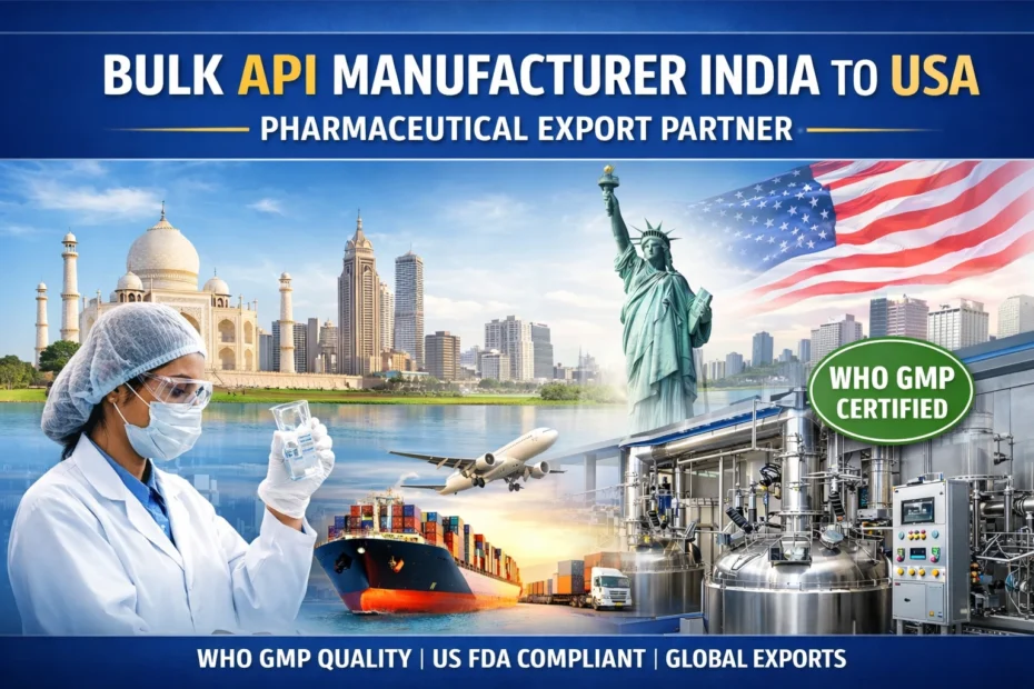Bulk API manufacturer India to USA pharmaceutical export facility