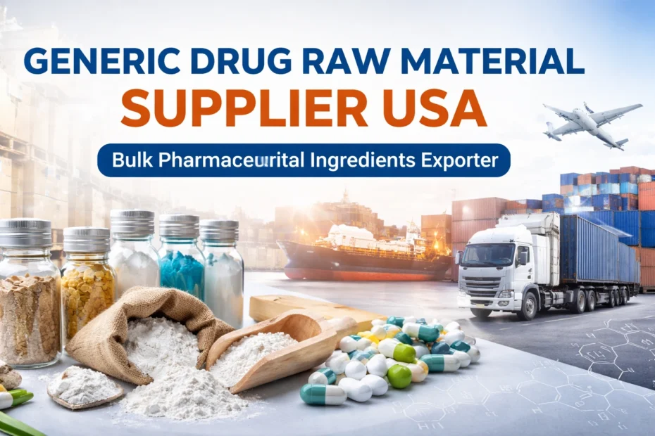 Generic drug raw material supplier USA exporting bulk pharmaceutical ingredients