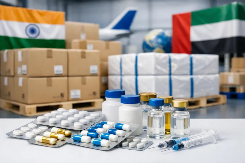Pharma supplier in Abu Dhabi — Indian pharmaceutical exporter supplying WHO-GMP certified medicines to UAE hospitals and distributors