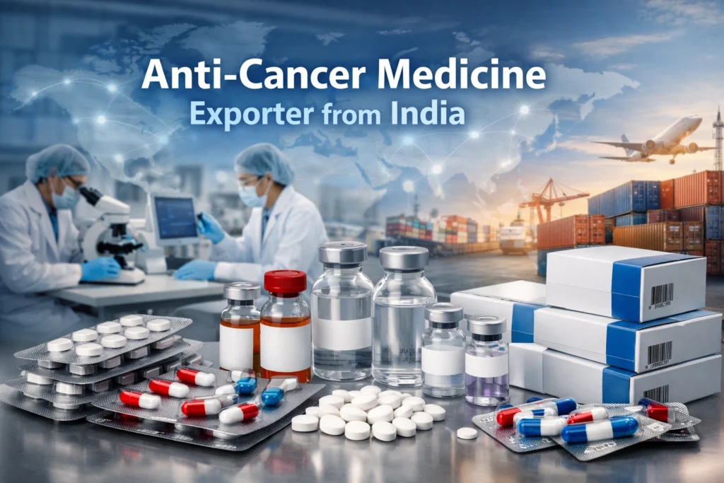 Anti-cancer medicine exporter from India with oncology drugs packaging and global shipping