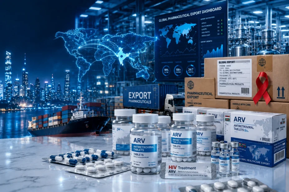 ARV medicines export from India with HIV drug suppliers and pharmaceutical packaging
